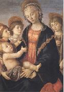 Sandro Botticelli Madonna and Child with St John and two Saints Spain oil painting reproduction